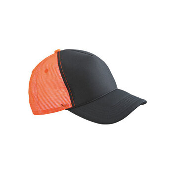 Myrtle Beach | Retro Mesh Cap - Black / Neon Orange
