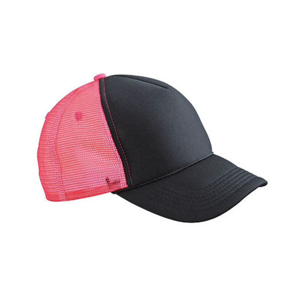 Myrtle Beach | Retro Mesh Cap - Black / Neon Pink