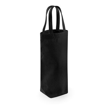 Westford Mill | Cotton Bottle Bag - Black (fairtrade)