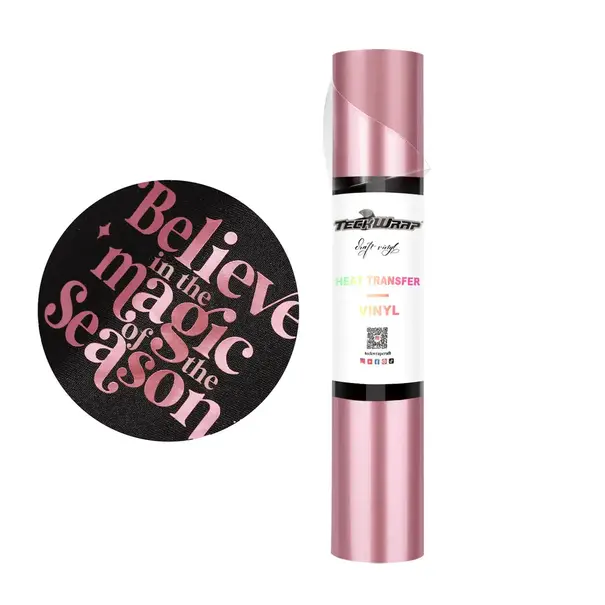 TeckwrapCraft | Metallic Pearlescent Heat Transfer Vinyl - Rose Pink Gold TeckwrapCraft