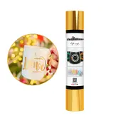 TeckwrapCraft Bubble Free Mirror Chrome Adhesive Vinyl- Light Gold