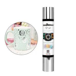 TeckwrapCraft Bubble Free Mirror Chrome Adhesive Vinyl- Silver