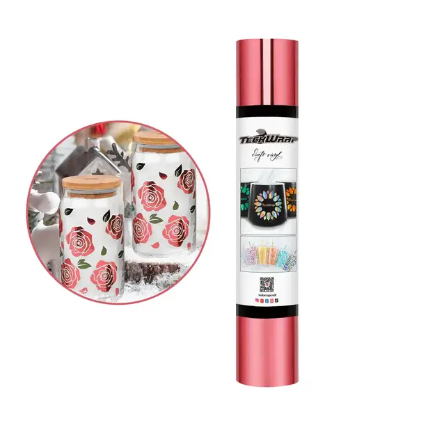 TeckwrapCraft | TeckwrapCraft Bubble Free Mirror Chrome Adhesive Vinyl - Begonia Rose