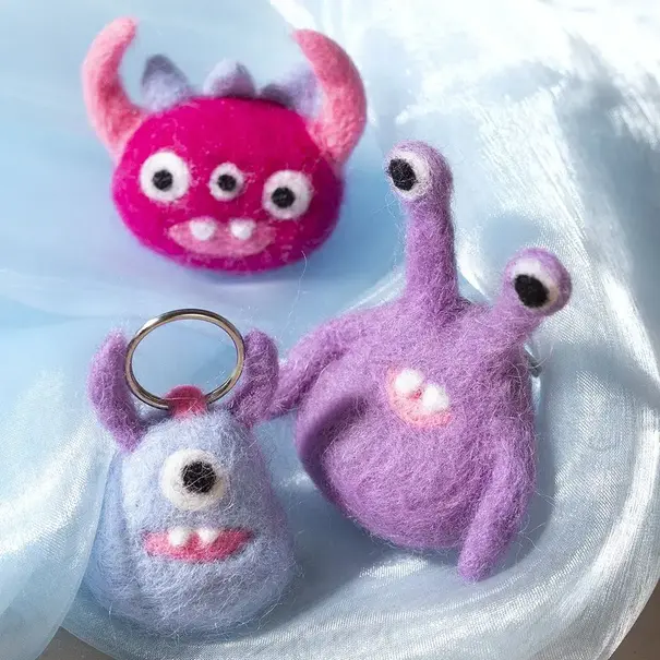 Creativ Company | Mini Hobbyset Naaldvilten - Monsters
