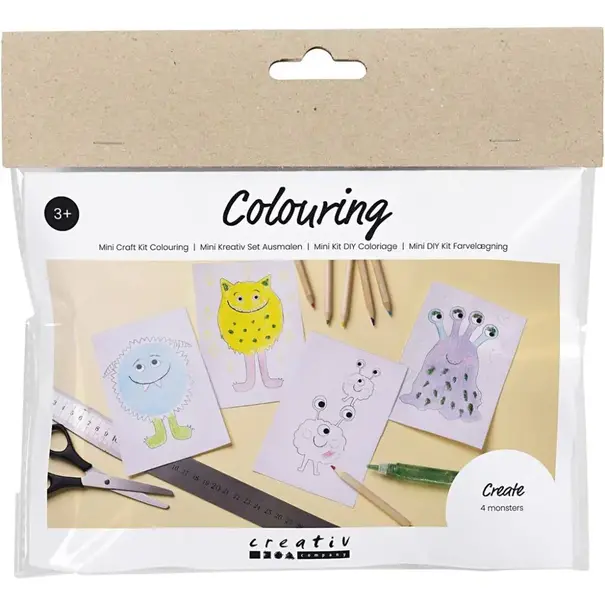 Creativ Company | Mini Hobbyset Kleuren - Monsters