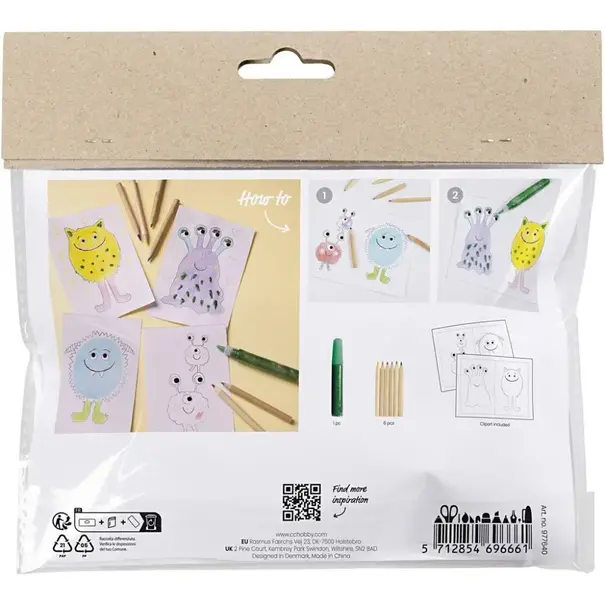 Creativ Company | Mini Hobbyset Kleuren - Monsters