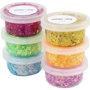 GLITTER CLAY - Diverse Kleuren (6x20ml)