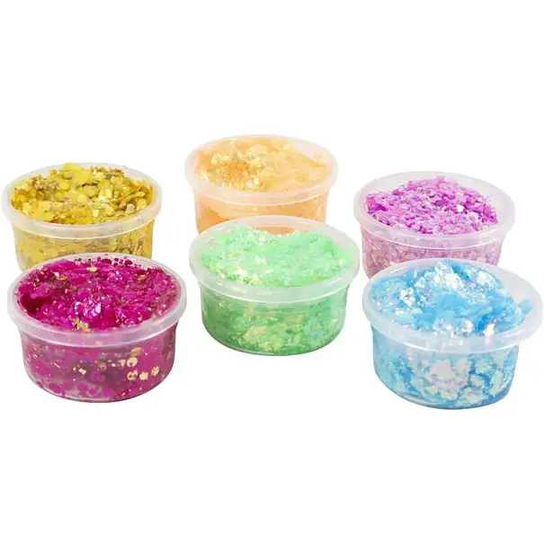Creativ Company | GLITTER CLAY - Diverse Kleuren (6x20ml)