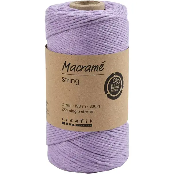 Creativ Company | 2mm Macramé Koord, Paars