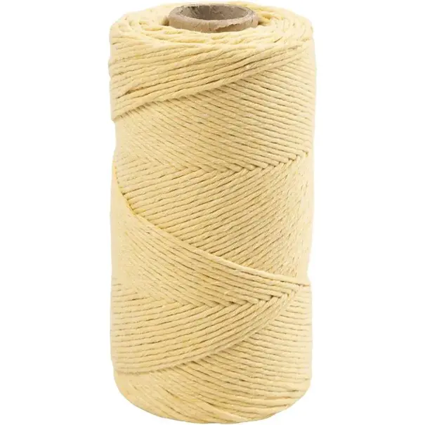 Creativ Company | 2mm Macramé Koord, Lichtgeel