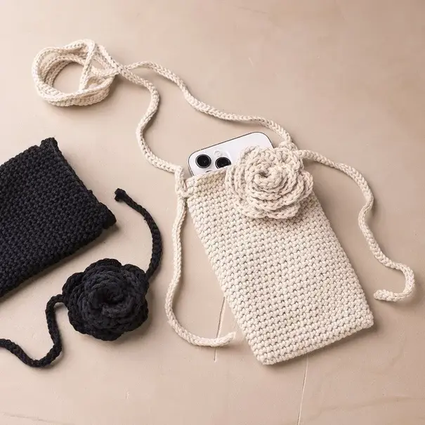 Creativ Company | Mini Hobbyset Haken - Tas met Roos
