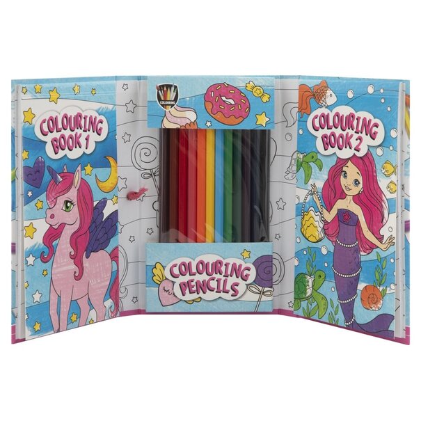Grafix | Colouring Travel Set - Eenhoorn & Zeemeerminnen