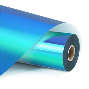 Loklik Permanent Adhesive Vinyl Holographic Aqua Blue  - 30,5 cm x 90cm