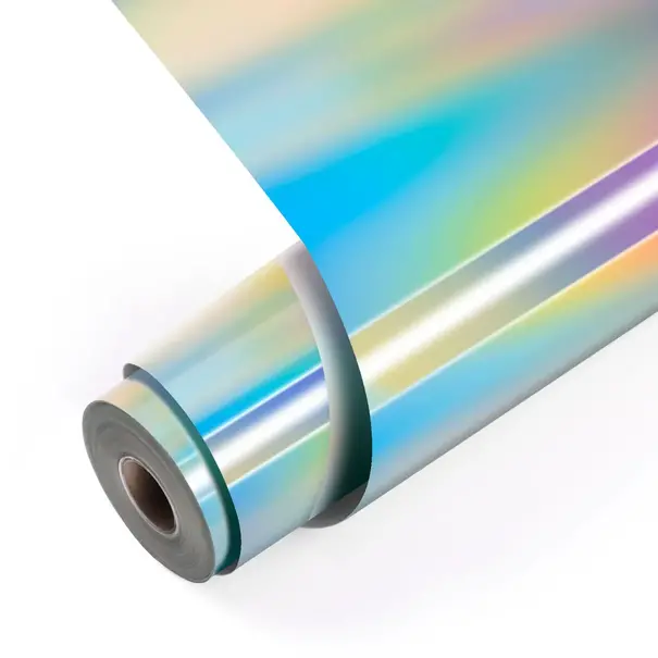 Loklik | Loklik Permanent Adhesive Vinyl Holographic Iridescent Silver  - 30,5 cm x 90cm