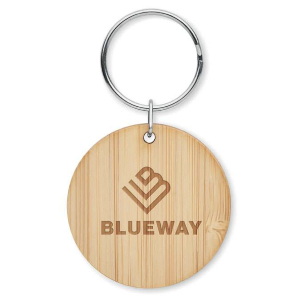 Ronde Sleutelhanger Bamboe