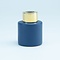  Parfumflesje Cylinder Marineblauw met gouden schroefdop - 50ml
