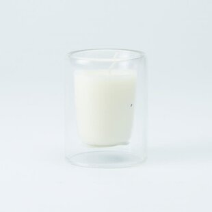 Dubbelwandig Glaasje Met Kaars - Transparant (klein)