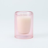 Dubbelwandig Glaasje Met Kaars - Blush (klein)