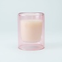 Dubbelwandig Glas Met Kaars - Blush (groot)