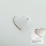 Sleutelhanger Hart - Acryl Pearl White