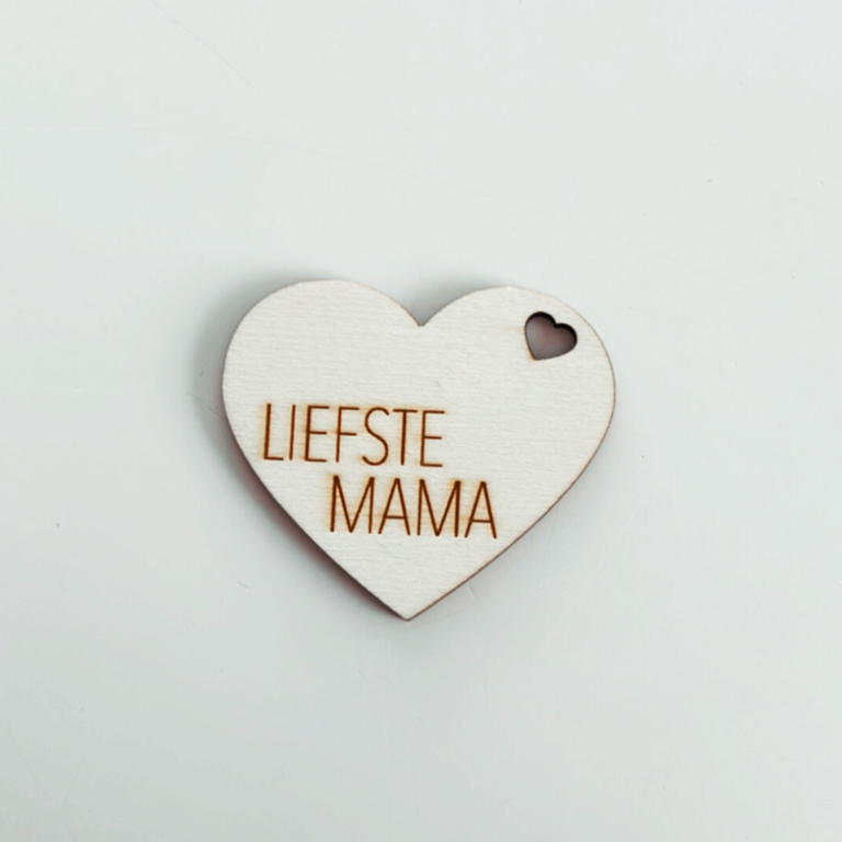 Feeërieke | Sleutelhanger Hart - Triplex "liefste mama"
