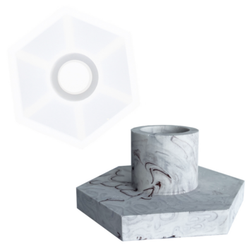 Silicone mal - Kaarshouder zeshoek