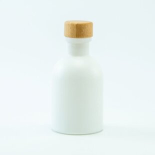 Luxe flesje Wit - Houten Dop 50ml