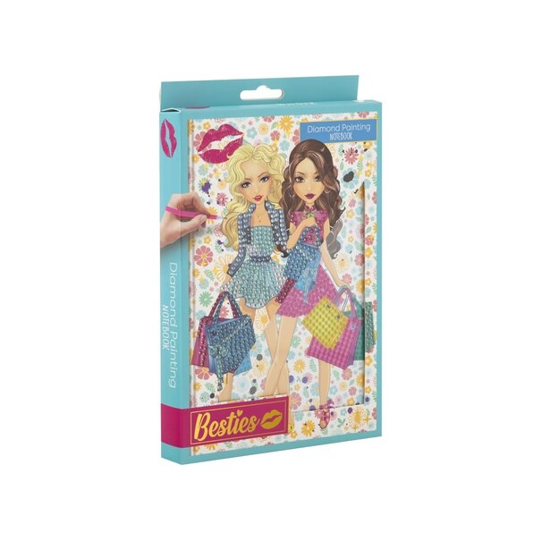Besties | Diamond Painting A5 Hardcover Notebook (Blue)