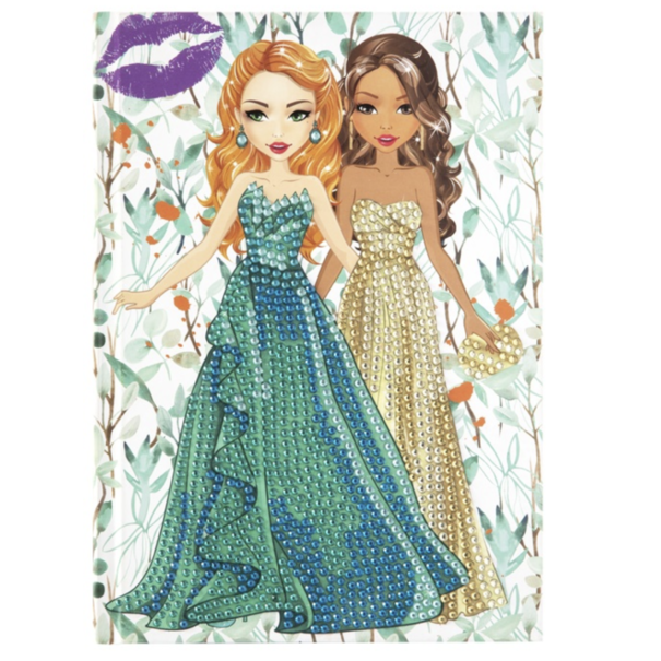 Besties | Diamond Painting A5 Hardcover Notebook (Orange)