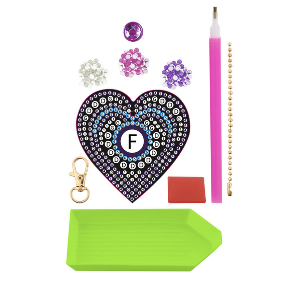 Besties | Fashion Diamond Painting Keyring - Heart