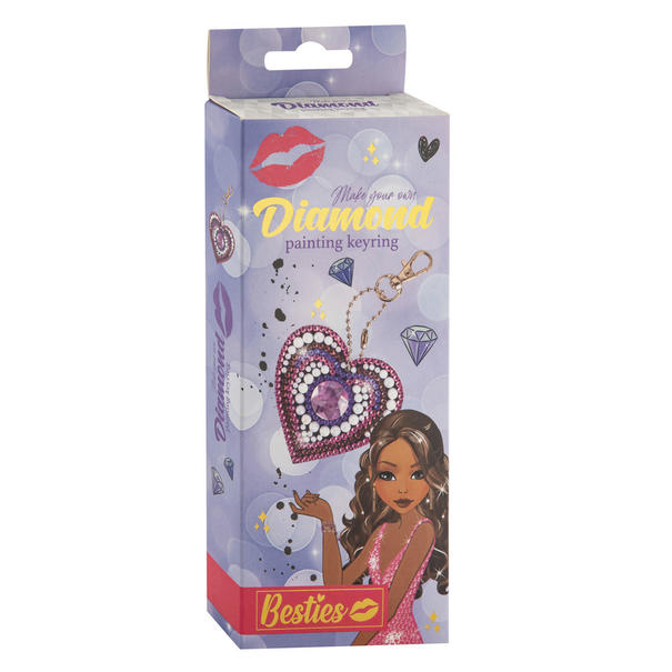 Besties | Fashion Diamond Painting Keyring - Heart