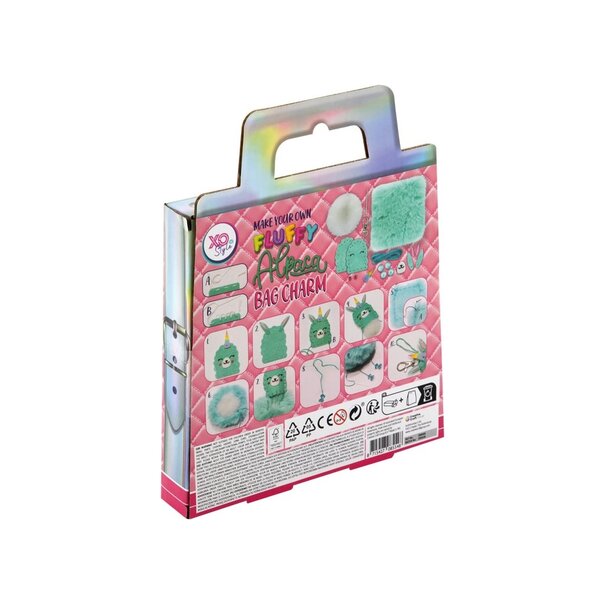 Make your own fluffy bag charm - Alpaca