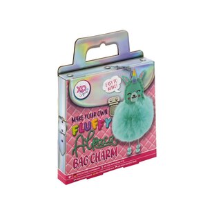 Make your own fluffy bag charm - Alpaca