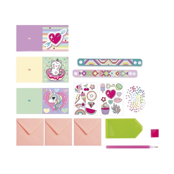 Diamond Painting Set - Armbanden, Kaarten en Stickers