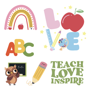 Textieltransfer DTF Set "Teacher"