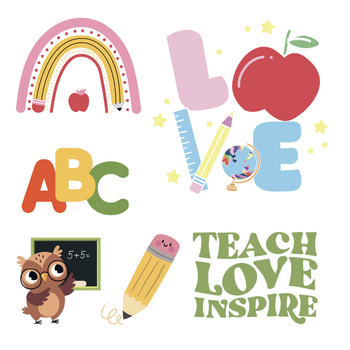 Feeërieke | Textieltransfer DTF Set "Teacher"