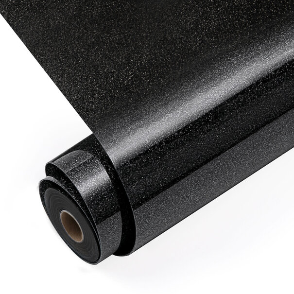 Loklik | LOKLiK Heat Transfer Vinyl Glitter - Black - 30.5cm x 90 cm