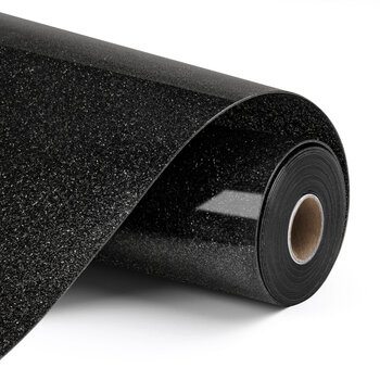 Loklik | LOKLiK Heat Transfer Vinyl Glitter - Black - 30.5cm x 90 cm