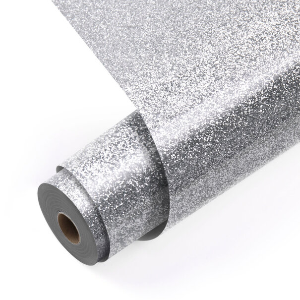 Loklik | LOKLiK Heat Transfer Vinyl Glitter - Silver - 30.5cm x 90 cm