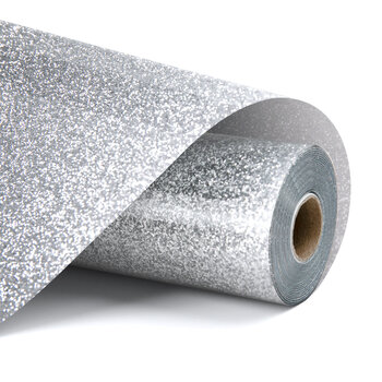Loklik | LOKLiK Heat Transfer Vinyl Glitter - Silver - 30.5cm x 90 cm