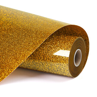 Loklik | LOKLiK Heat Transfer Vinyl Glitter - Gold - 30.5cm x 90 cm