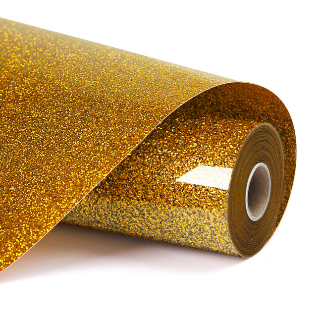 LOKLiK Heat Transfer Vinyl Glitter - Gold - 30.5cm x 90 cm