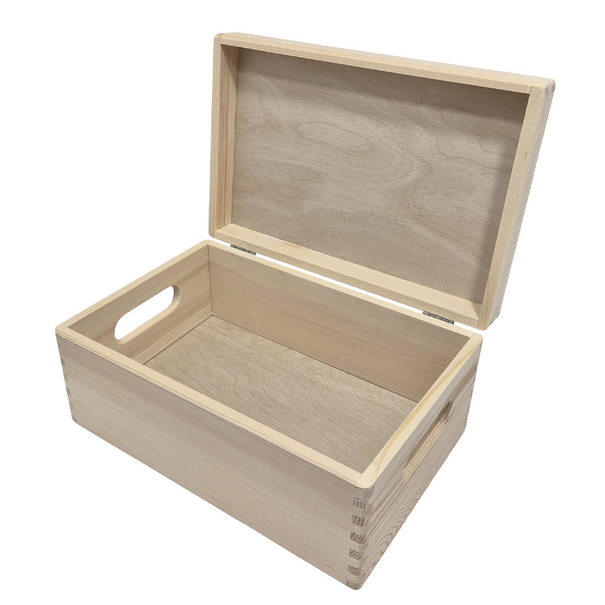 Opbergkist rechthoek klepdeksel (klein/30cm)