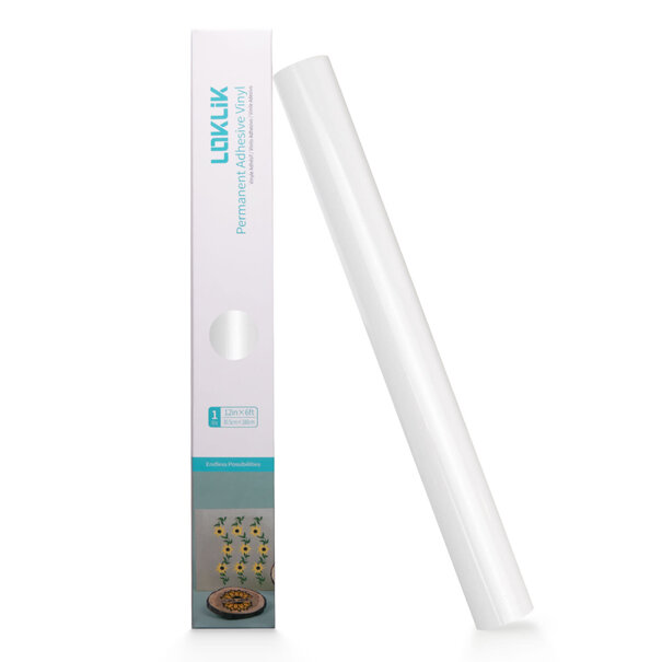 Loklik | LOKLiK Permanent Adhesive Vinyl Glossy - White - 30.5cm x 180 cm