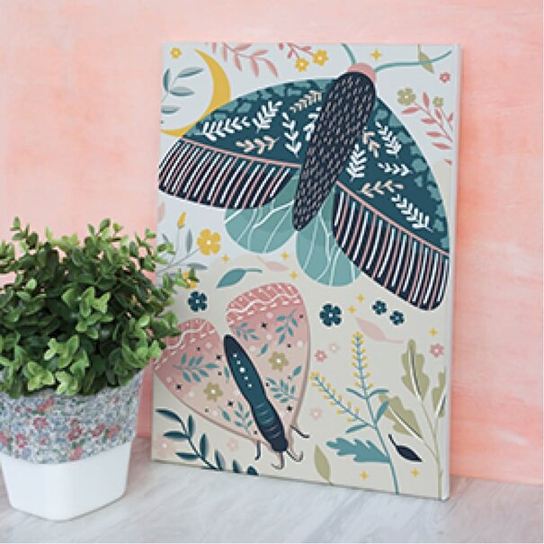 Graine Creative | Schilderen op nummer - Vlinders (20cm x 30cm)