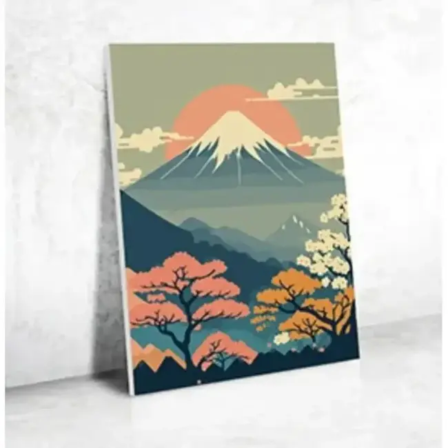 Schilderen op nummer - Fuji Berg (30cm x 40cm)