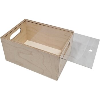 Opbergkist met PLEXIGLAS schuifdeksel (klein/30cm)