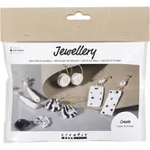Mini Hobbyset Sieraden - Zwart/Wit Oorbellen