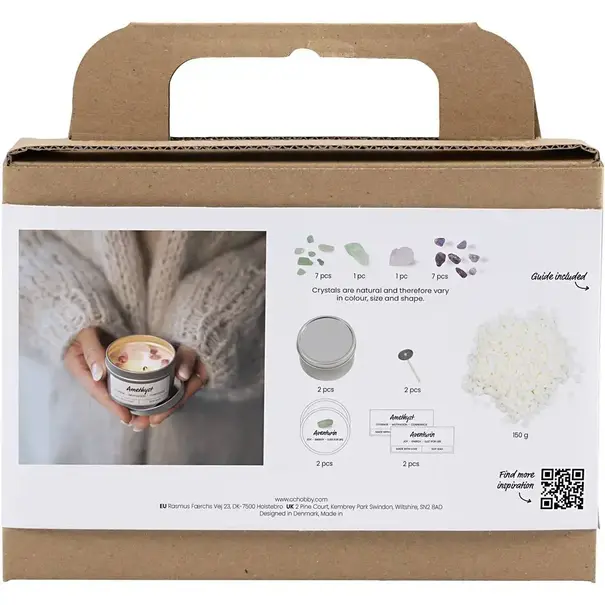 Creativ Company | Mini Hobbyset Kaarsgieten - Sojakaars met Kristallen