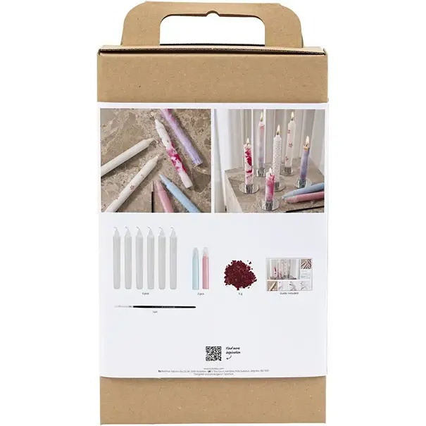 Creativ Company | Hobbyset Kaarsen Decoreren - Versierde Spitse Kaarsen